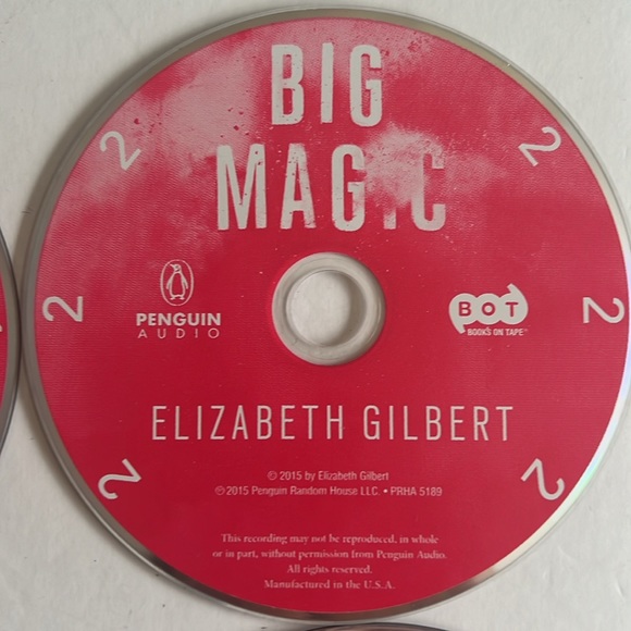 Elizabeth Gilbert Big Magic (4) CD Set Audiobook - Picture 3 of 6